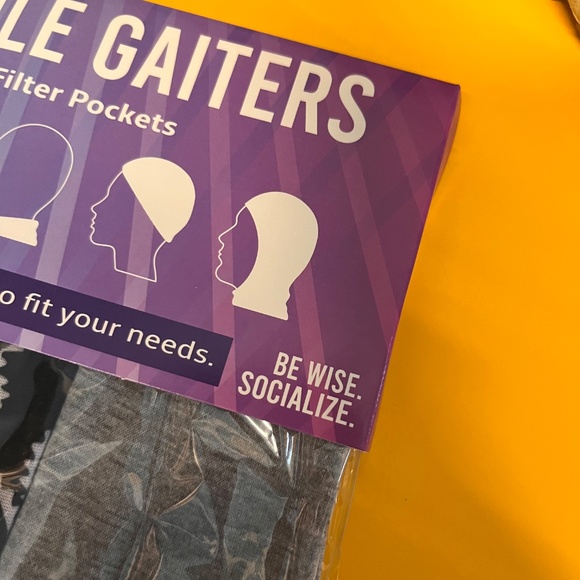 3 Pack Versatile Gaiters Face Scarf w/ Built In Filter Pockets Wind Protection - Picture 4 of 9